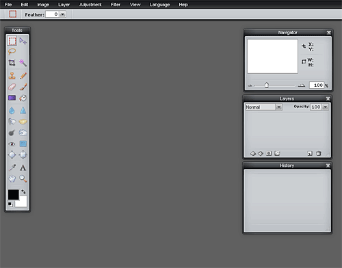 Pixlr Editor Interface